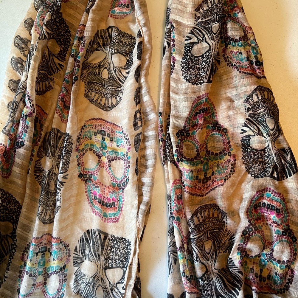 Sugar Skull Shawl/Scarf